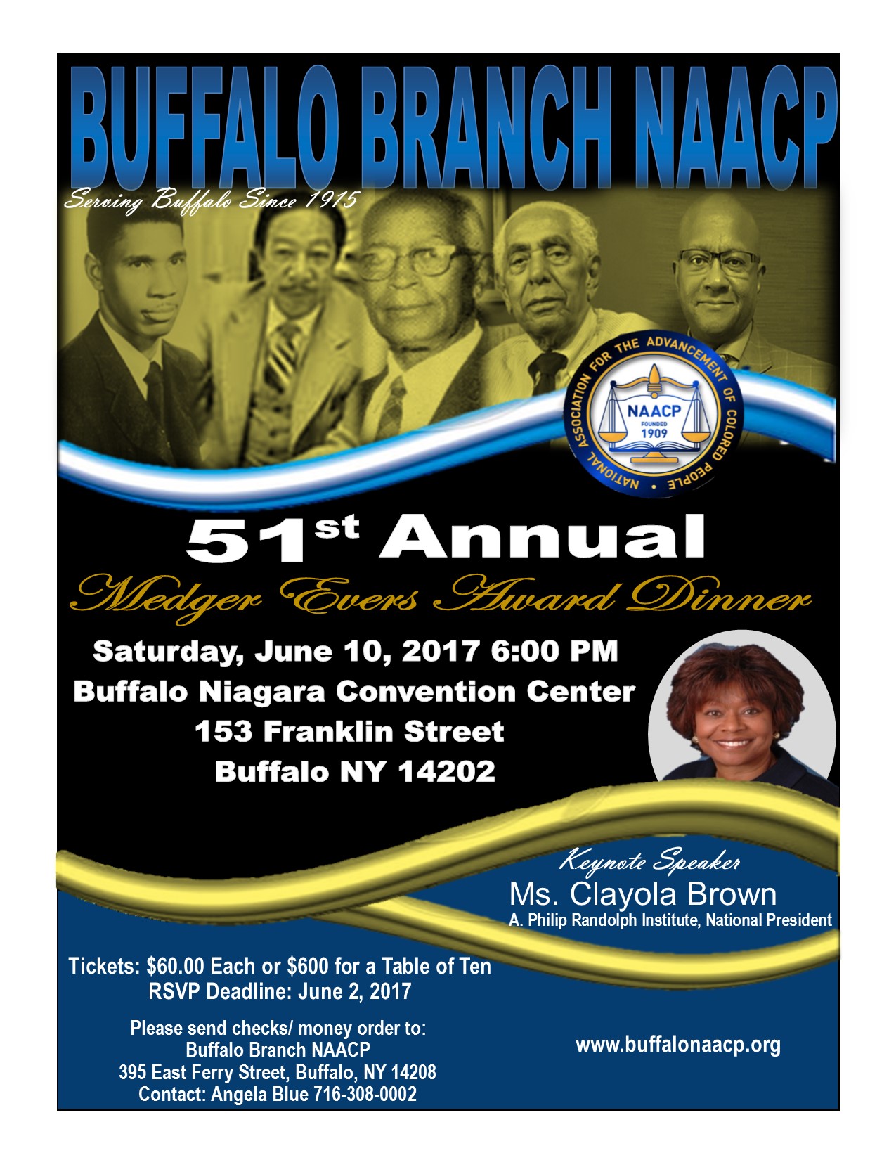 NAACP dinner poster Buffalo Branch NAACP